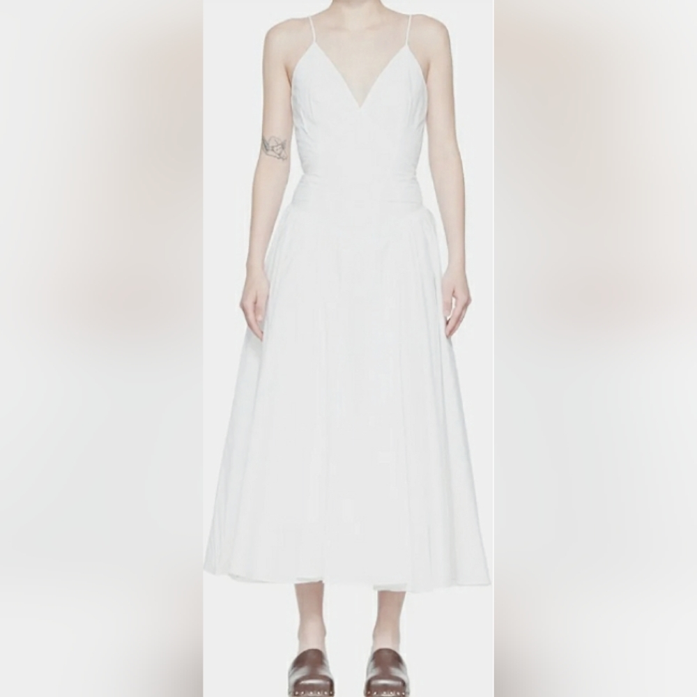 Pure white cotton wedding dress. Extra Small (XS) brand new with tag